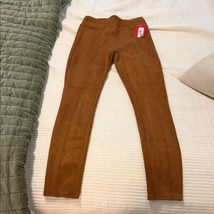 SPANX Camel Suede Leggings
